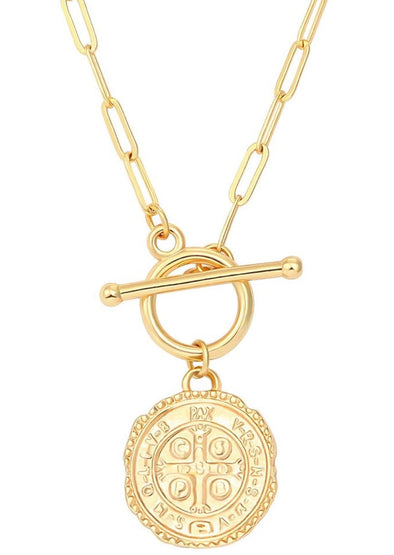 San Benito Cross Necklace (18k gold plated) *SPECIAL ORDER*