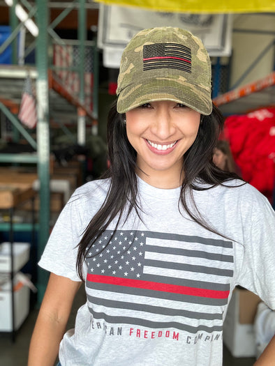THIN RED LINE CAMO HAT