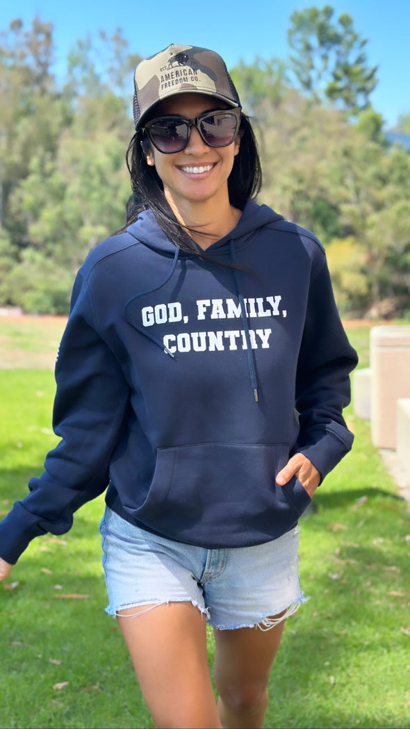 God Family Country Hoodie (blue)