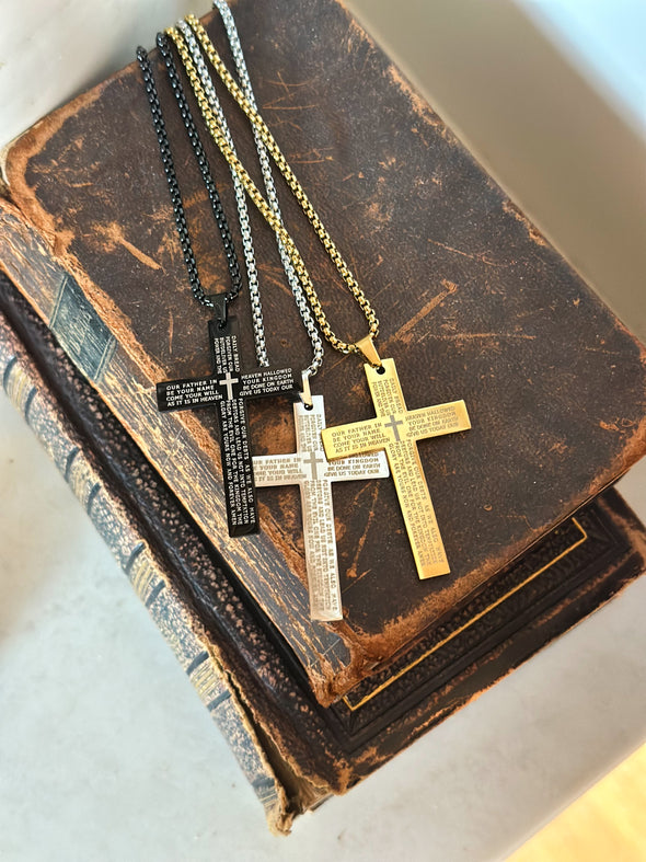 Men's OUR FATHER Cross Necklace