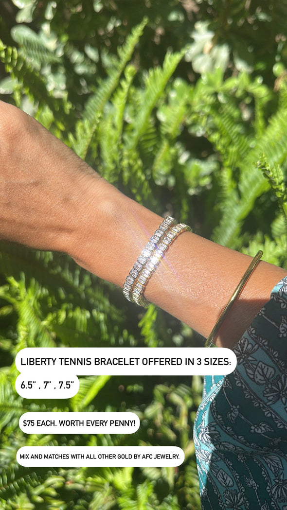 Liberty Tennis Bracelet, Yellow Gold