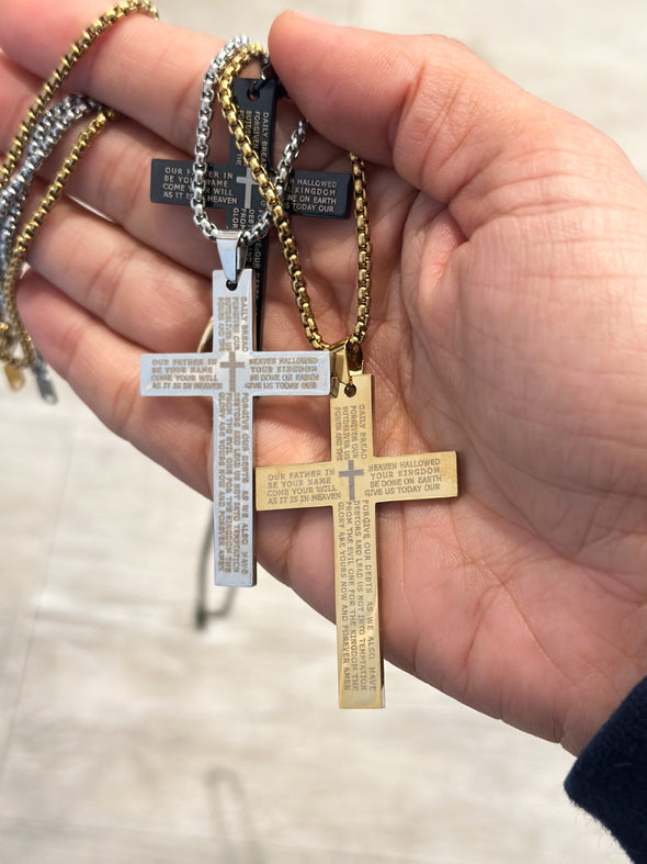 Men's OUR FATHER Cross Necklace