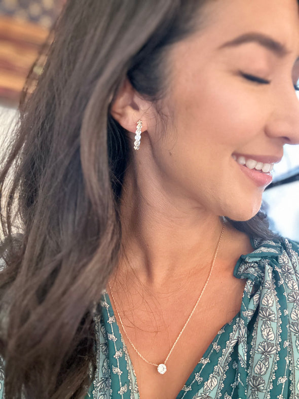 Radiance Inside Out Hoop Earrings, Yellow Gold
