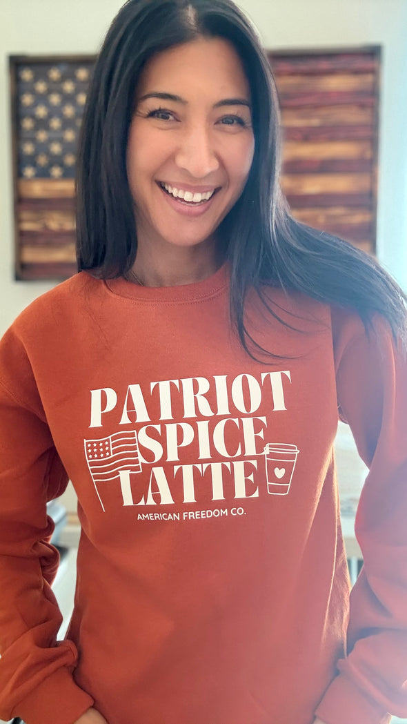 Patriot Spice Latte Crewneck *Made to Order: Delivery in 2 Weeks*
