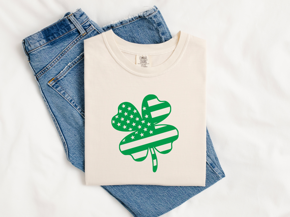 Special Edition Pre Order! American Flag Clover Tee Shirt