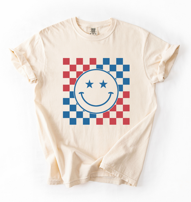 Patriotic Smiley Face (Ivory)