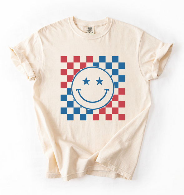 Patriotic Smiley Face (Ivory)