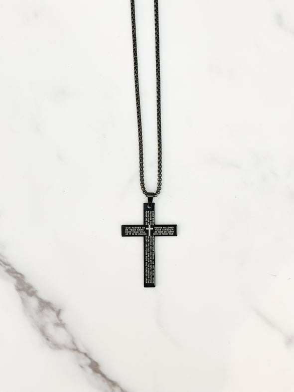 Men's OUR FATHER Cross Necklace