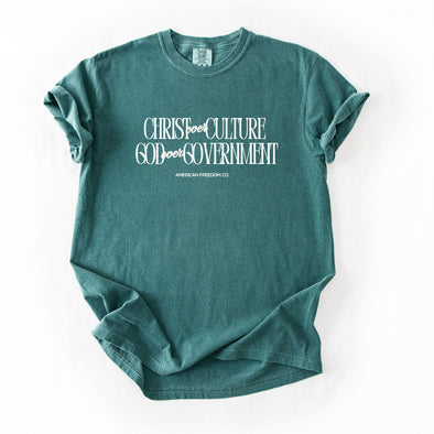 Christ Over Culture, God Over Gov. Tee