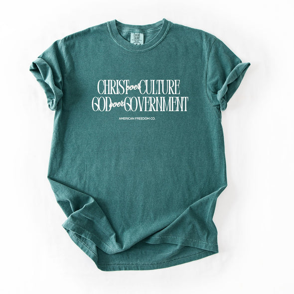 Christ Over Culture, God Over Gov. Tee