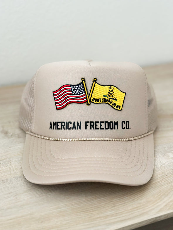 Crossed American and Gadsden Flag Trucker Hat