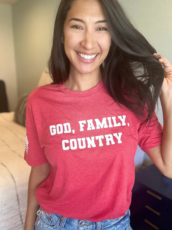 God Family Country (red) Tee