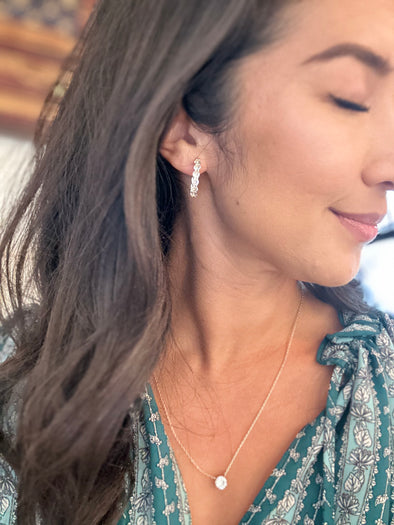 Radiance Inside Out Hoop Earrings, Yellow Gold
