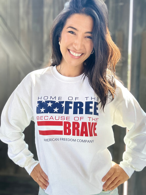Home of the Free July 4th Crewneck Sweatshirt