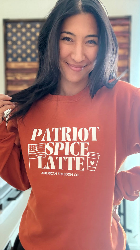 Patriot Spice Latte Crewneck *Made to Order: Delivery in 2 Weeks*