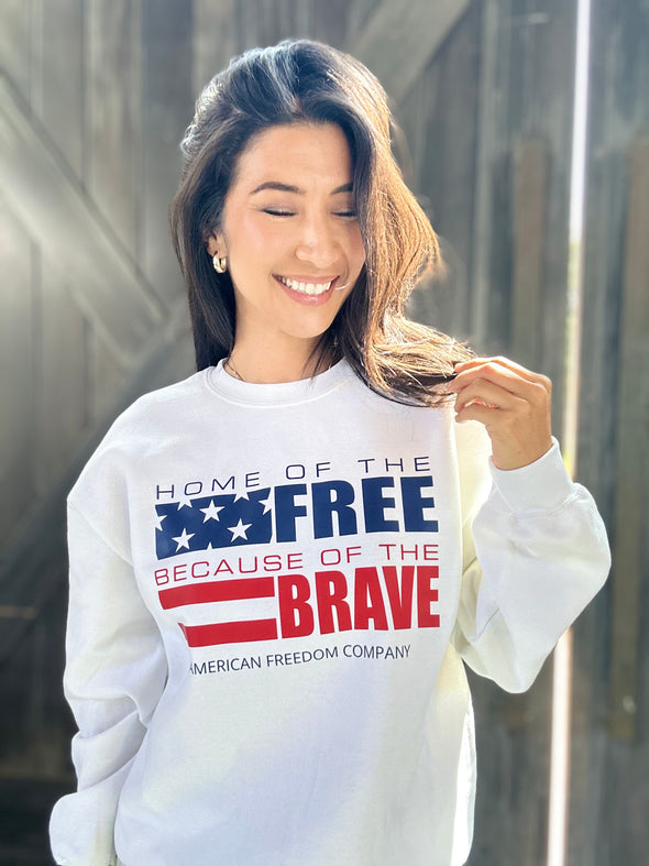 Home of the Free July 4th Crewneck Sweatshirt