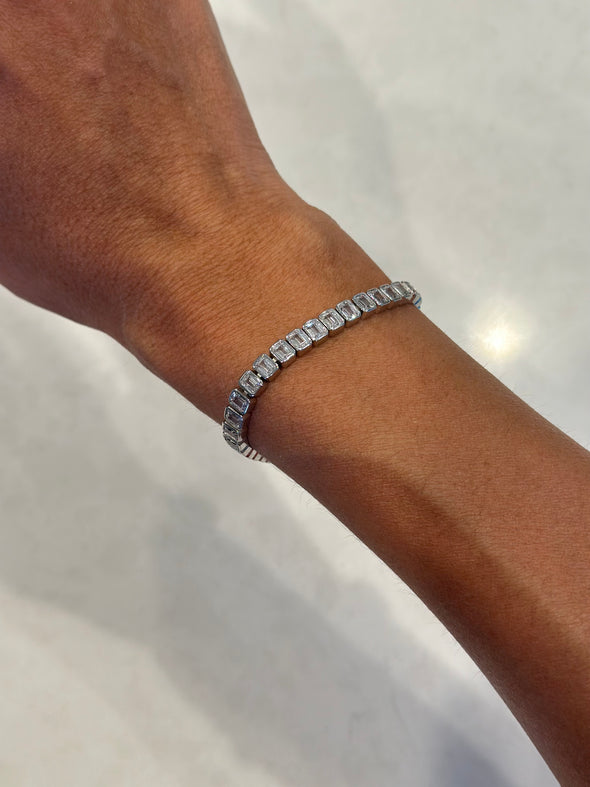 Liberty Tennis Bracelet, White Gold