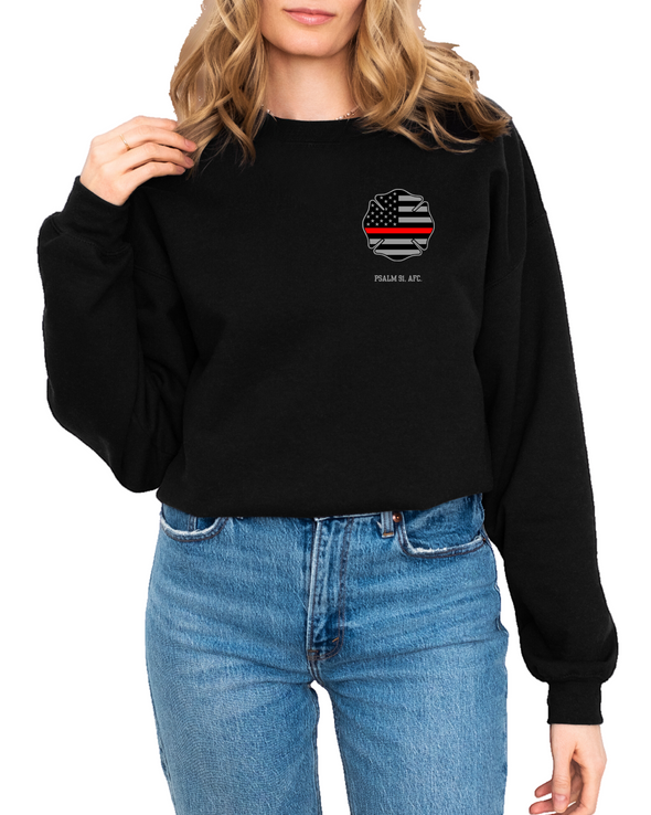 Psalm 91 *SPECIAL EDITION* Thin Red Line Crewneck Sweatshirt