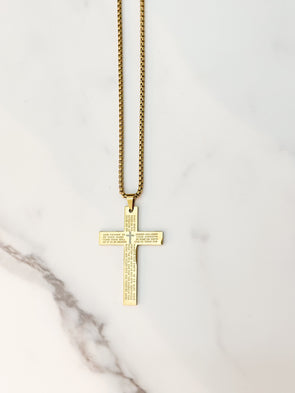 Men's OUR FATHER Cross Necklace