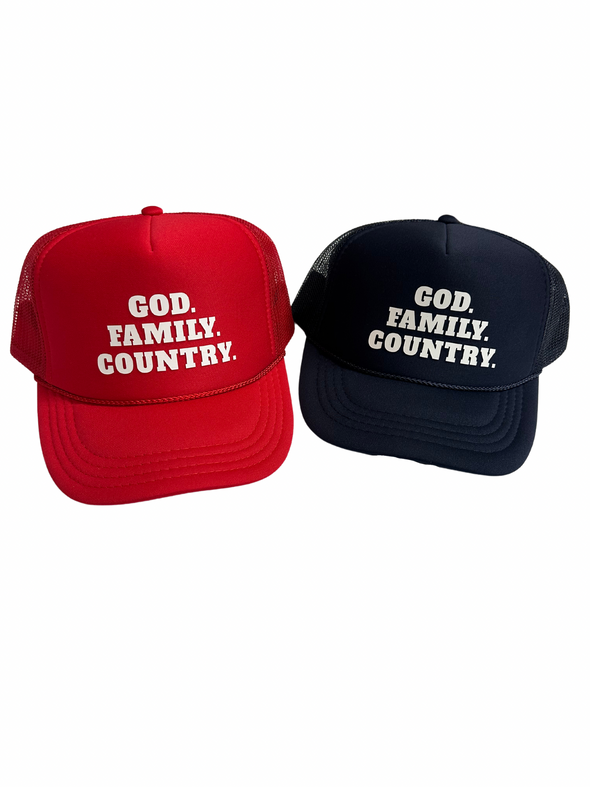 YOUTH God Family Country Trucker Hat (Foam Crown Material)