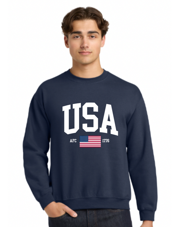 *PRE ORDER* USA Crewneck Tri Color Flag (shipping in 2 weeks)