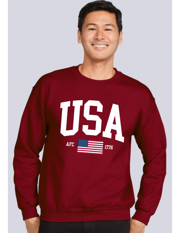 *PRE ORDER* USA Crewneck Tri Color Flag (shipping in 2 weeks)
