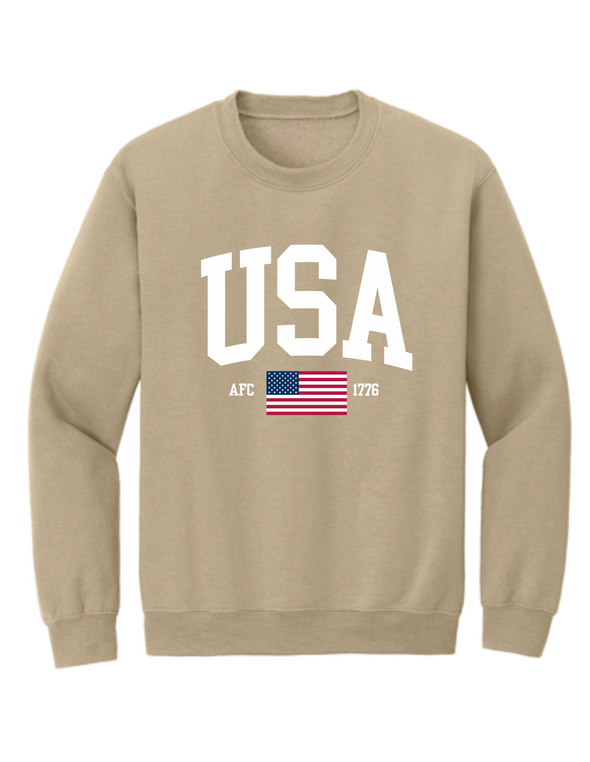 *PRE ORDER* USA Crewneck Tri Color Flag (shipping in 2 weeks)