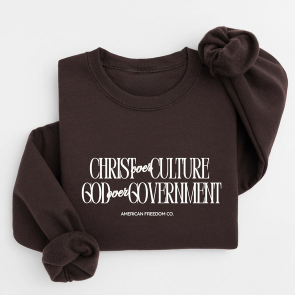 Christ Over Culture, God Over Gov. Crewneck Sweatshirt