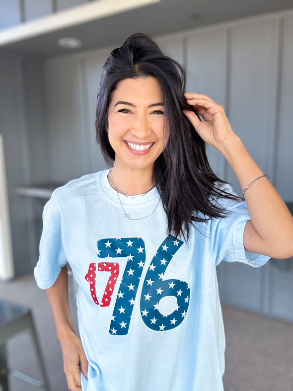 Darling 1776 Tee (Light Blue)