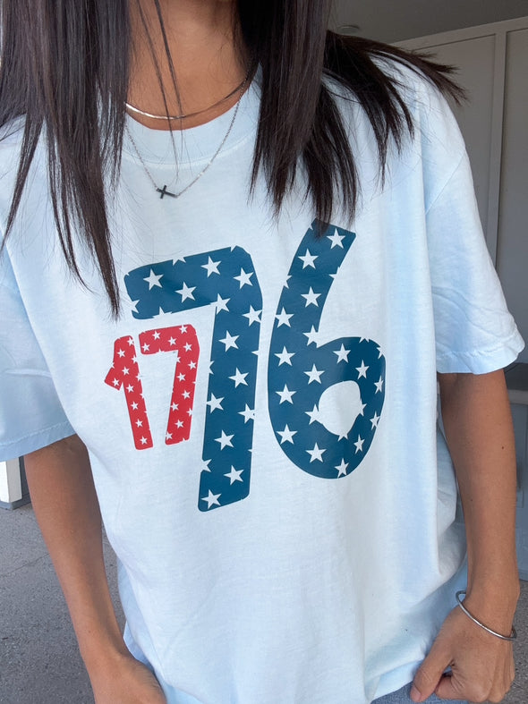 Darling 1776 Tee (Light Blue)