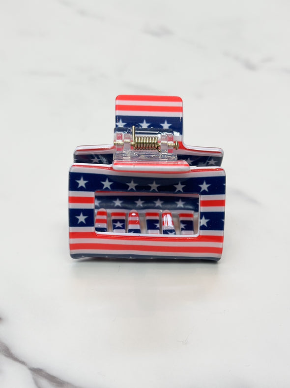 Striped Patriotic Hair Clip