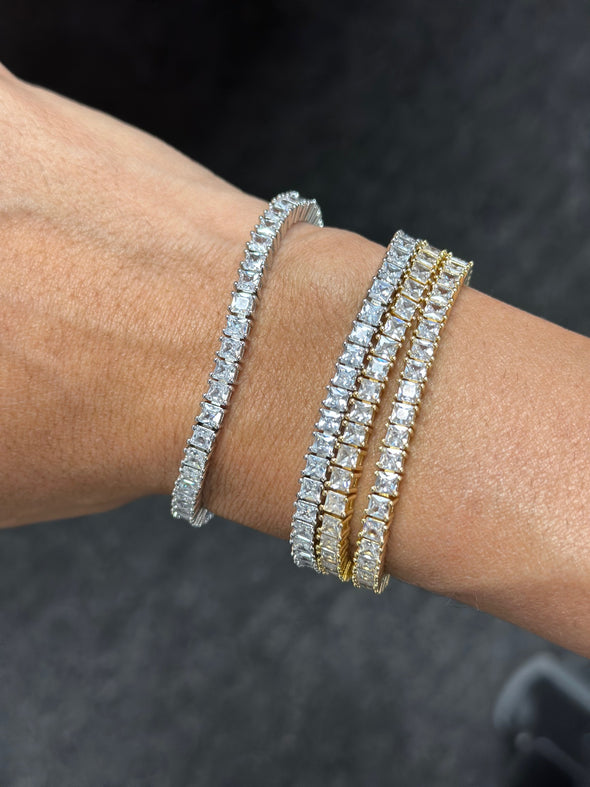 White Gold (Silver Looking) Plated Tennis Bracelet