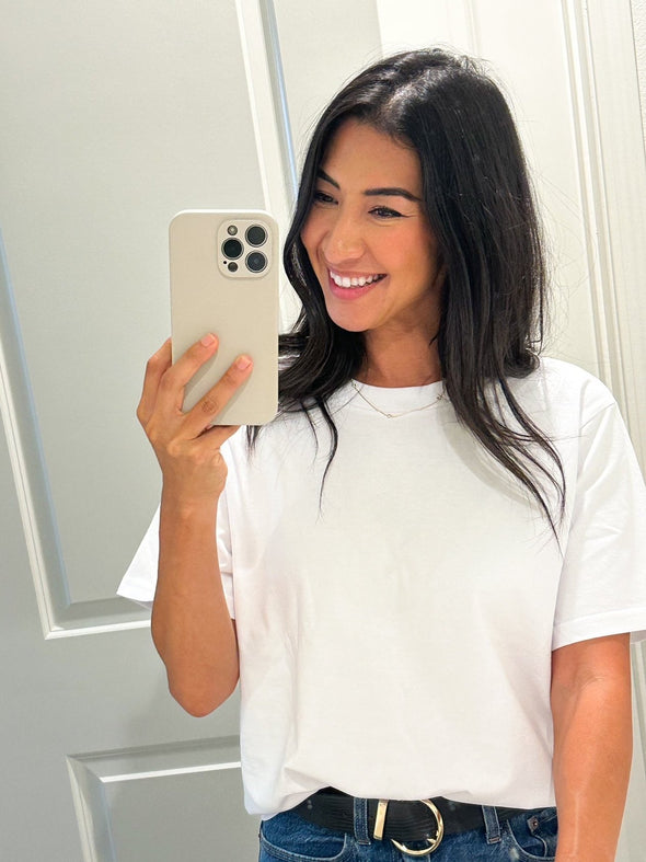 Essential Classic White Crewneck Tee