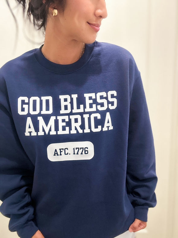 God Bless America Varsity Crew Sweatshirt