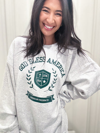 *PRE ORDER* God Bless America University Crew Sweatshirt