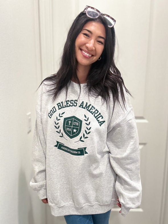 *PRE ORDER* God Bless America University Crew Sweatshirt