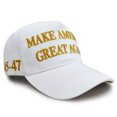 Gold on White Make America Great Again Hat