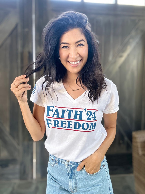 2024 Women's V-Neck Campaign Tee