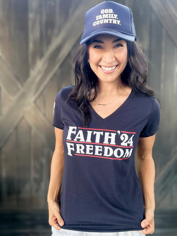 2024 Women's V-Neck Campaign Tee
