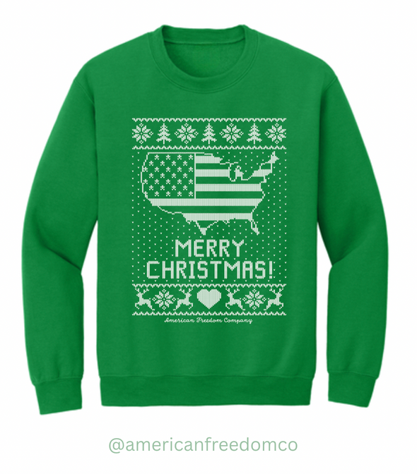 Patriotic Christmas Sweatshirt *Made to Order*