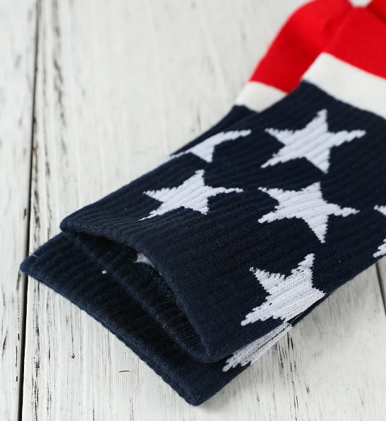 Men's Blue and White Star Socks