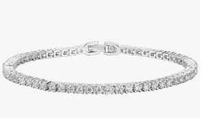 White Gold (Silver Looking) Plated Tennis Bracelet