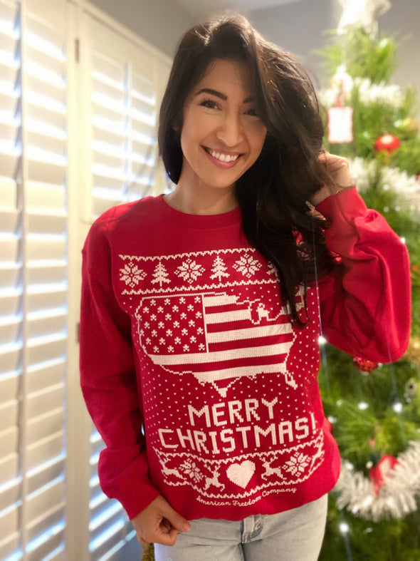 Patriotic Christmas Sweatshirt *Made to Order*