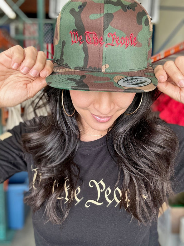 WE THE PEOPLE HAT (Red on Camo)